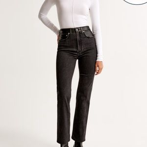 High rise ankle straight jean